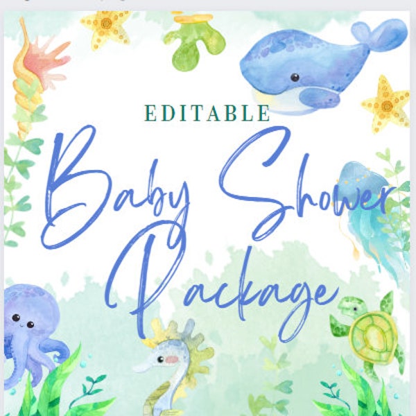 Under the Sea Baby Shower Etsy