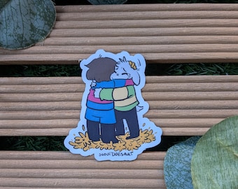 UT Asriel and Frisk Hug Sticker