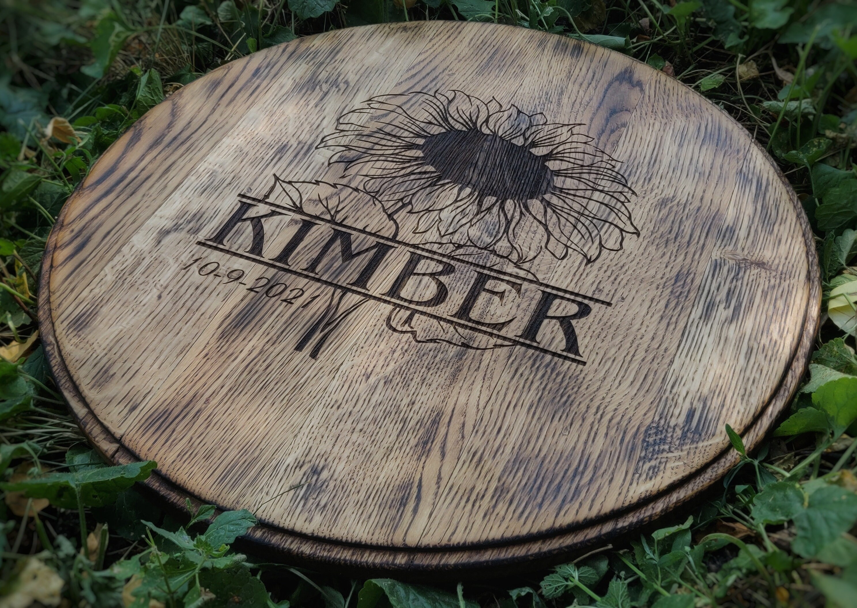 Whiskey Barrel Head Custom Engraved Bourbon Barrel Head Etsy UK