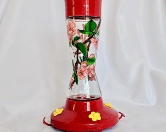Hand Painted 30 Ounce Glass Oriole Bird Feeder Oriole Between Etsy