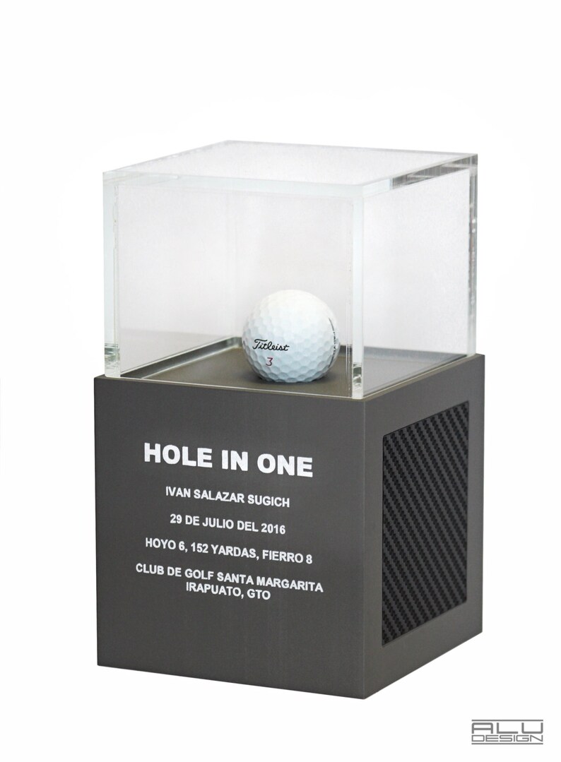 Golf Ball Display Case Hole In One Display Case Trophy for Etsy