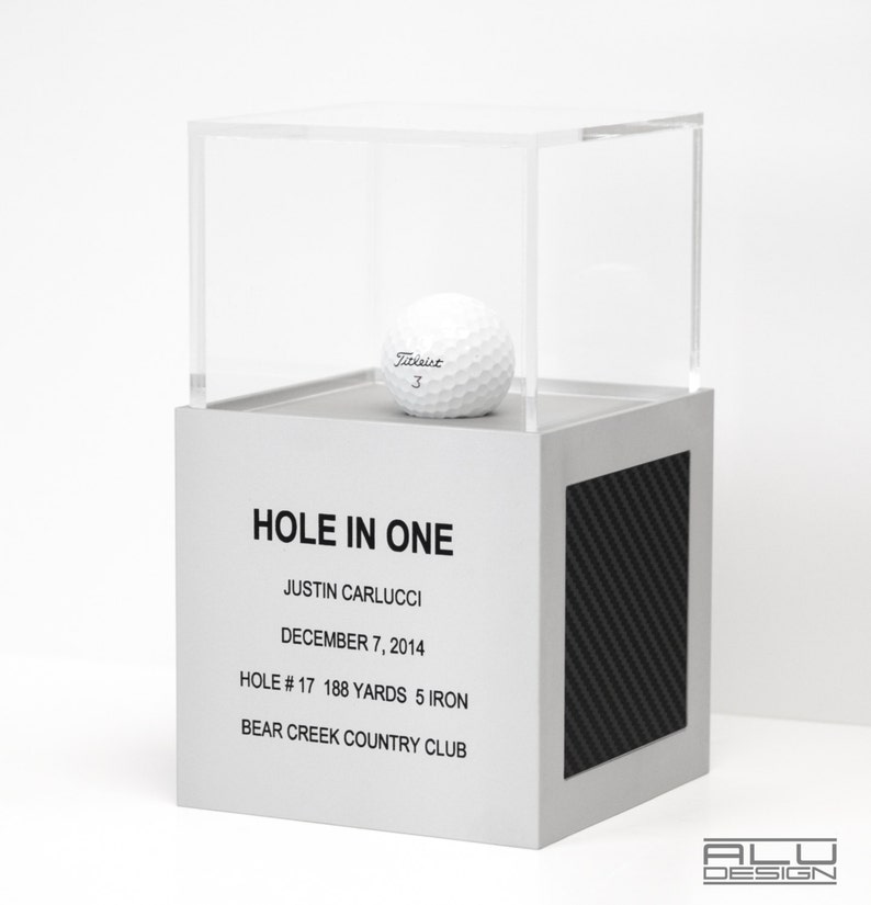 Golf Ball Display Case Hole In One Display Case Trophy for Etsy