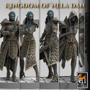 Elven Infantery - Lord of the Print Rescale Miniatures - DnD miniatures RPG Role Playing Game Tabletop Miniature dungeons and dragons D&D