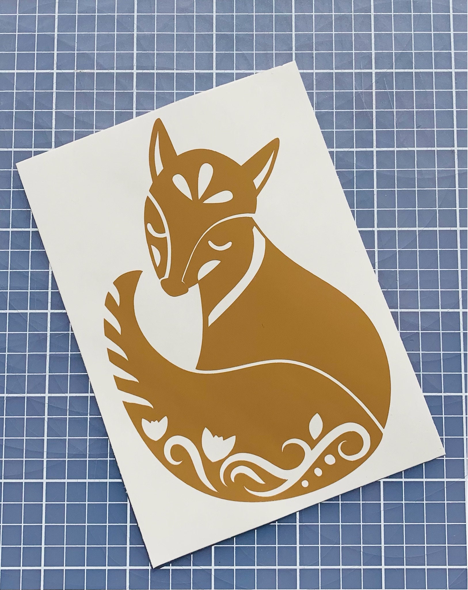 Fox Decal Fox Sticker Fall Themed Sticker Fox Lover Gift Etsy