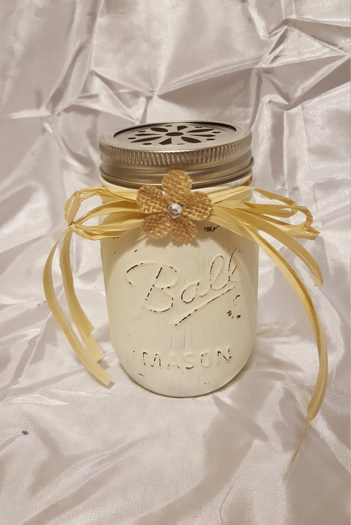 Mason Jar Potpourri Holder Rustic Home Decor Distressed Etsy