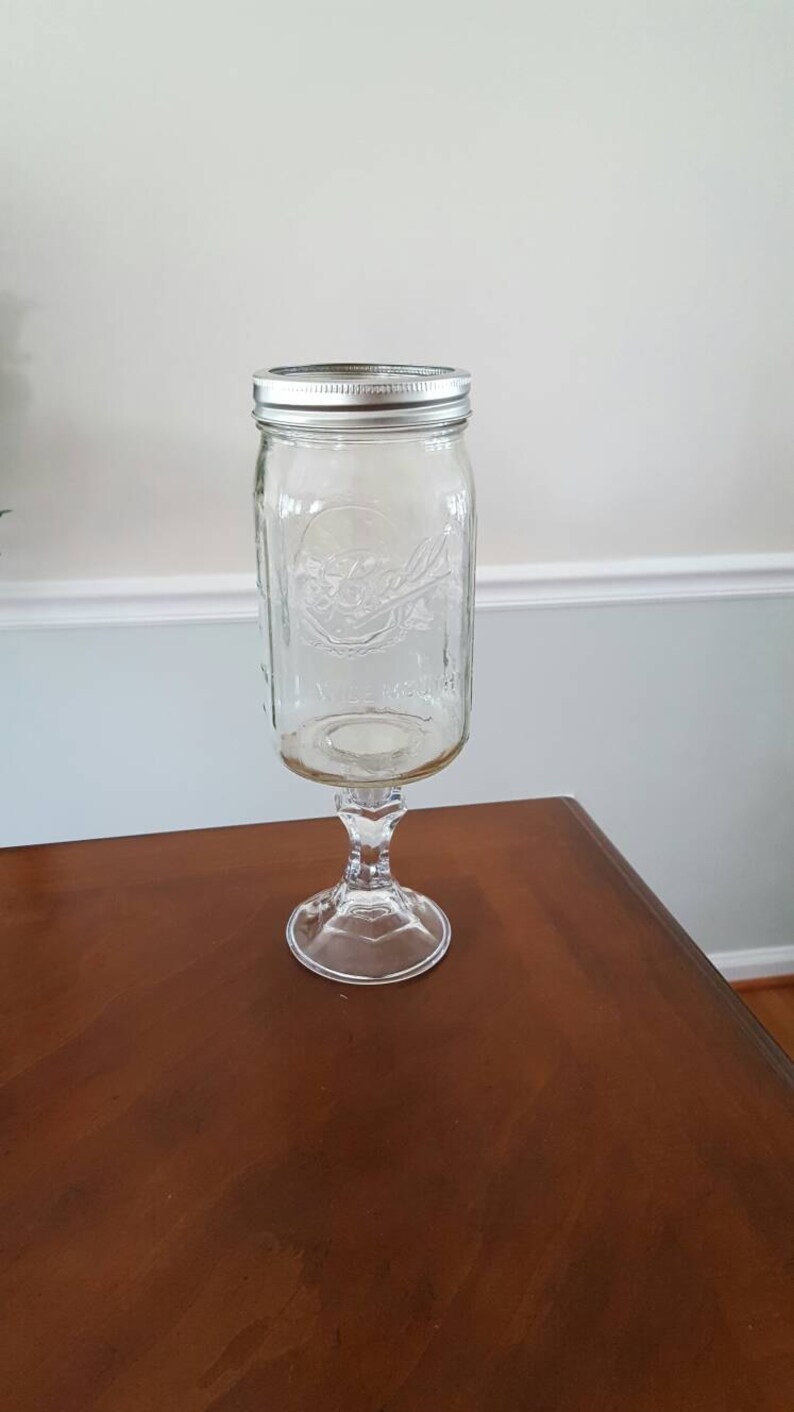 Set Of 3 Large Quart Mason Jar Wine Glass Centerpiece Rustic Etsy Set Of 3 Large Quart Mason Jar Wine Glass Centerpiece Rustic Etsy
