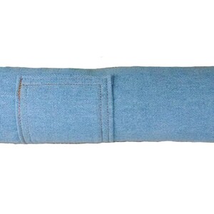Refillable 15" Denim Catnip Kicker Toy – Long Cat Kick Stick for Cats, Kittens – Handmade USA image 7