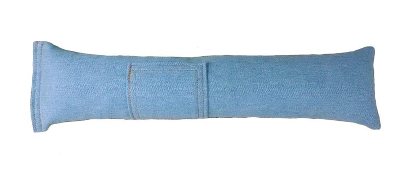 Refillable 15" Denim Catnip Kicker Toy – Long Cat Kick Stick for Cats, Kittens – Handmade USA image 7