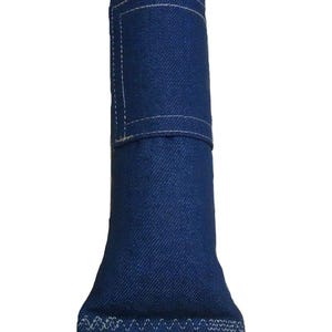 Refillable 15" Denim Catnip Kicker Toy – Long Cat Kick Stick for Cats, Kittens – Handmade USA image 8
