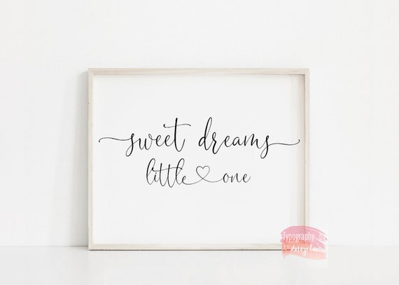 Sweet Dreams Little One Printable Sign Bedroom Signs Etsy etsy