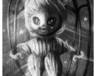 Stampe artistiche stravaganti - Stampe artistiche da parete carine - Stampe artistiche fantasy - Arte pop surrealista - Stampe artistiche surreali - Decorazioni per la stanza kawaii - Atmosfere accoglienti