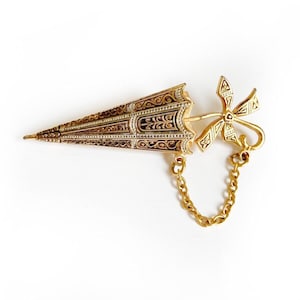 Vintage Damascene Umbrella Pin