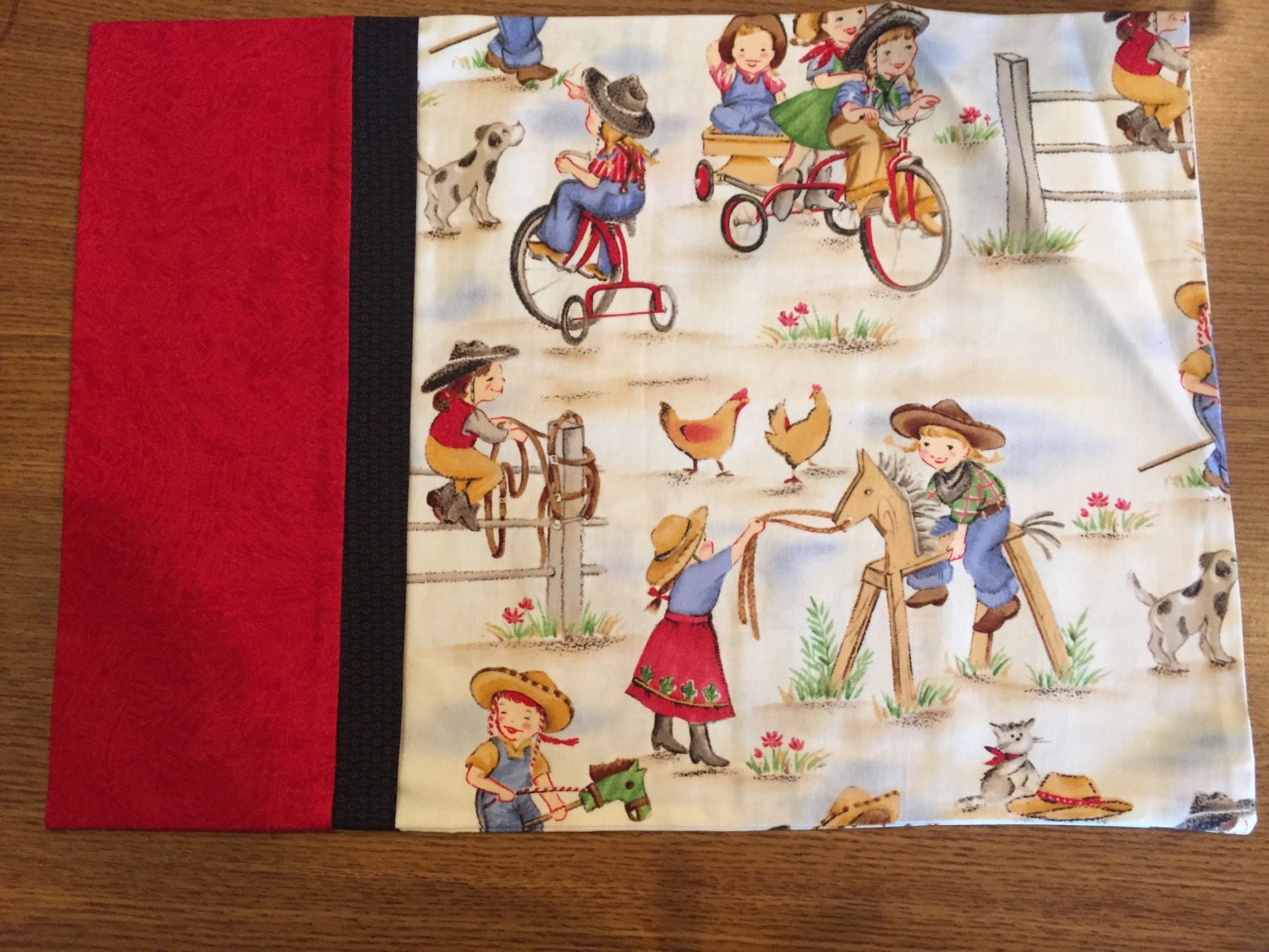 Western Themed Travel Pillowcase Etsy