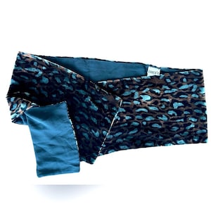 Vintage Leopard Scarf Velvet with Silk Lining Animal Print Classic