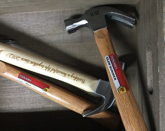 Classic engraved hammer - Personalized for a Wedding, groom, father gift