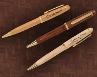 Personalized Pens - Rosewood, Bamboo, Maple - Any name or message