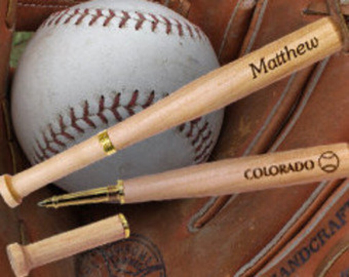 Personalized Baseball Bat Pens Coach Favorite Player Gift Etsy