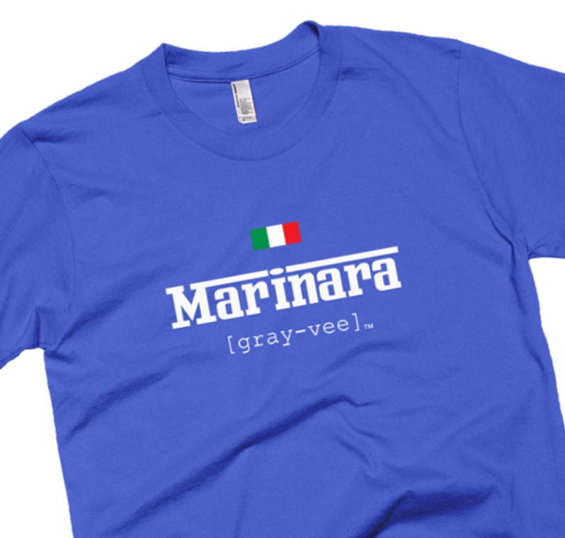 Italian Marinara Pronunciation Tee Italy Food Pride T-shirt Heritage ...