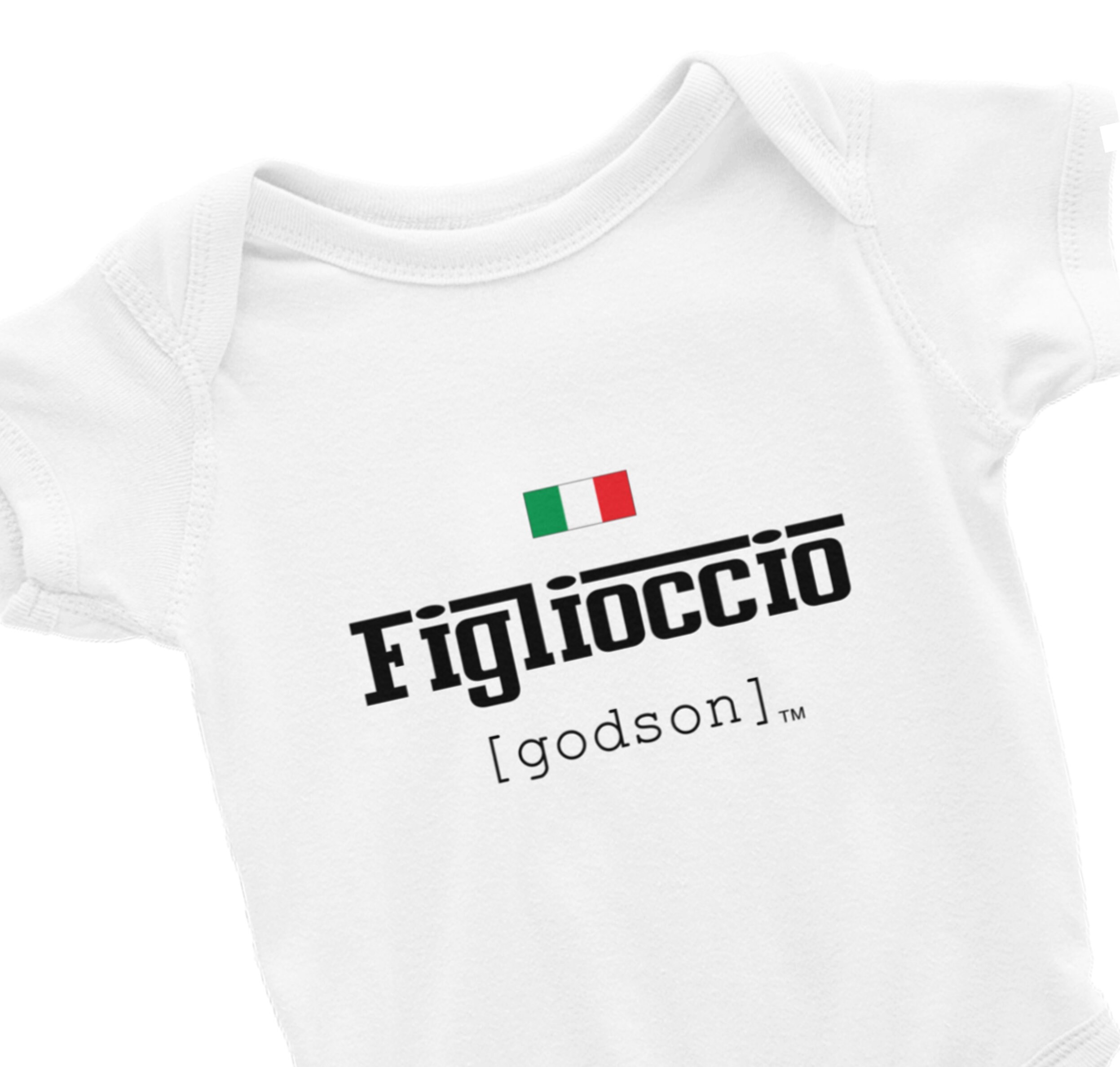 Baby Italian Godson Figlioccio Christening Pronunciation Tee Italy