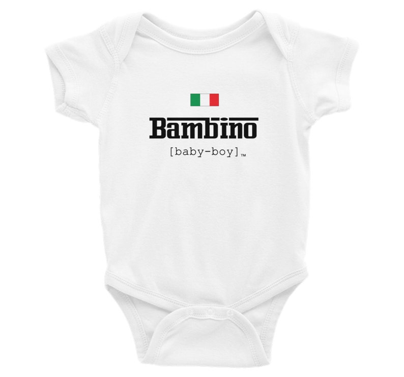 Baby Italian Bambino Pronunciation Tee Italy Food Pride Onesie Outfit