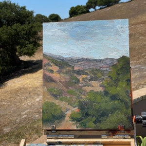 Monterey Painting,California Landscape, Original Oil Painting on Canvas Board,Plein Air,Contemporary Wall Art,Serene Nature Scene