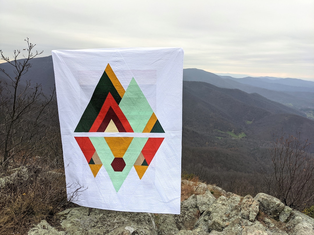 Asymmetrical Mountains Quilt Pattern Pdf Digital Download Modern
