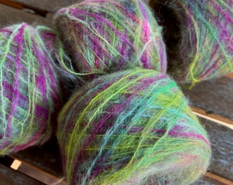 Suri Alpaca/Silk Hand-dyed  |  25 gram/230 yards |  Color: Betsy