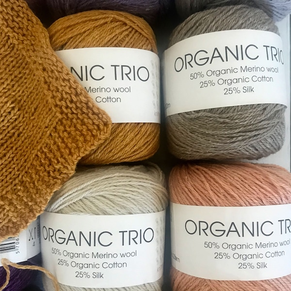 ORGANIC Trio in 23 colors  |  Fingering Weight   |  Hjerte Garn