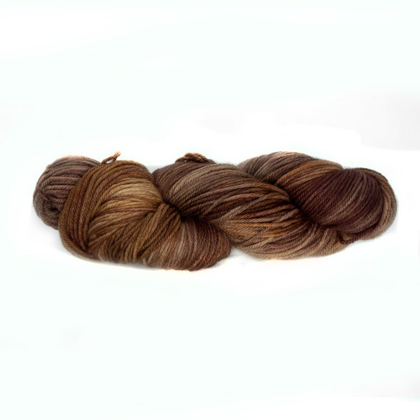 Penelope - 100% Merino Wool SW  | Sports Weight |  Hand-dyed  | Color: Golden Browns