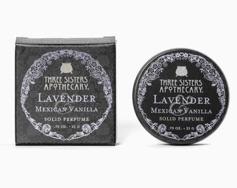 Solid Perfume: Lavender/Mexican Vanilla | Organic, Plastic-free, Vegan and Cruelty-free | Three Sisters Apothecary