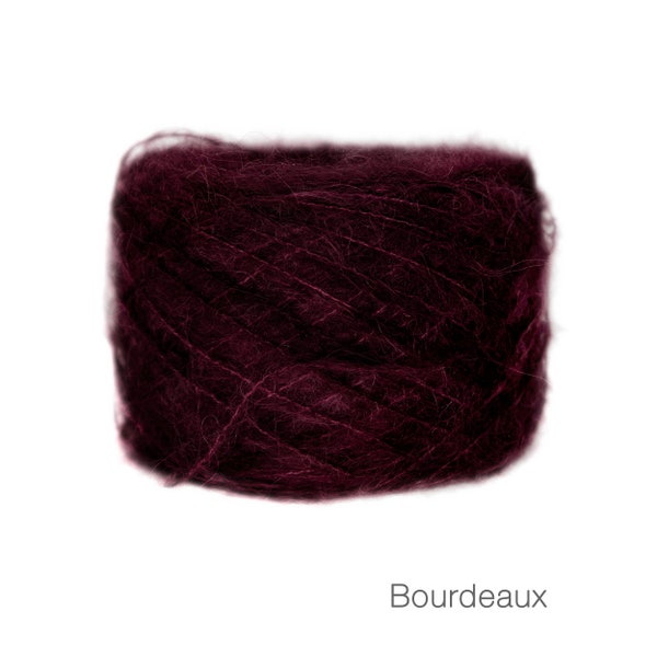 Suri Alpaca/Silk Hand-dyed  |  25 gram/230 yards |  Color: Bordeaux No. 2