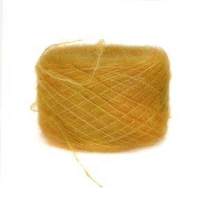 Suri Alpaca/Silk Hand-dyed  |  25 gram/230 yards |  Color: Shades of Tumeric