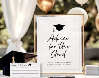 grad party card message Leave a Note for the Graduate Printable Printed Graduation Decorations Party Decor Download Matching Party Decor Succulents SC2 Playing Cards Graduation Party Well