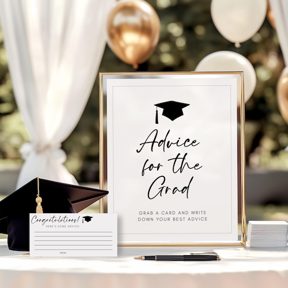 grad party advice cards Amazon.com: Fibevon Graduation Advice Cards