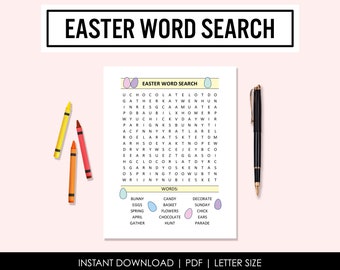 Easter Word Search, Easter Word Game, Easter Activity, Easter PDF, Easter Words, Easter Word Search Printable, Easter Word Search Puzzle