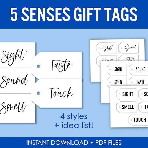 5 Senses Printable Etsy