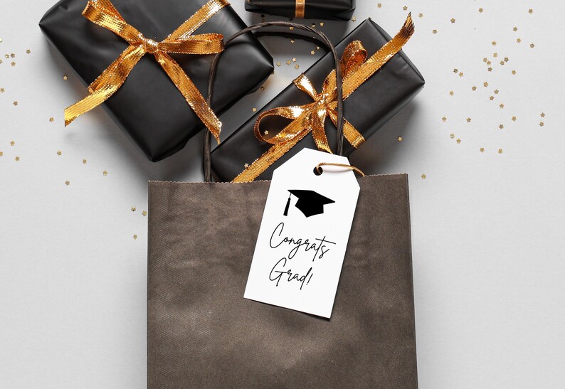 Printable Graduation Gift Tags | Congrats Grad (PDF) - Etsy