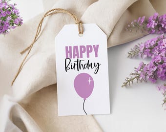 Colorful Birthday Gift Tags: Printable PDF Download