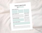 Weekly Gratitude Worksheet | Minimal Printable | Instant Download