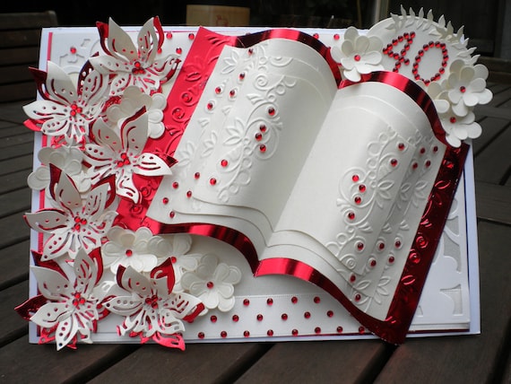 40th Anniversary Card/Ruby/Handmade/Personalised