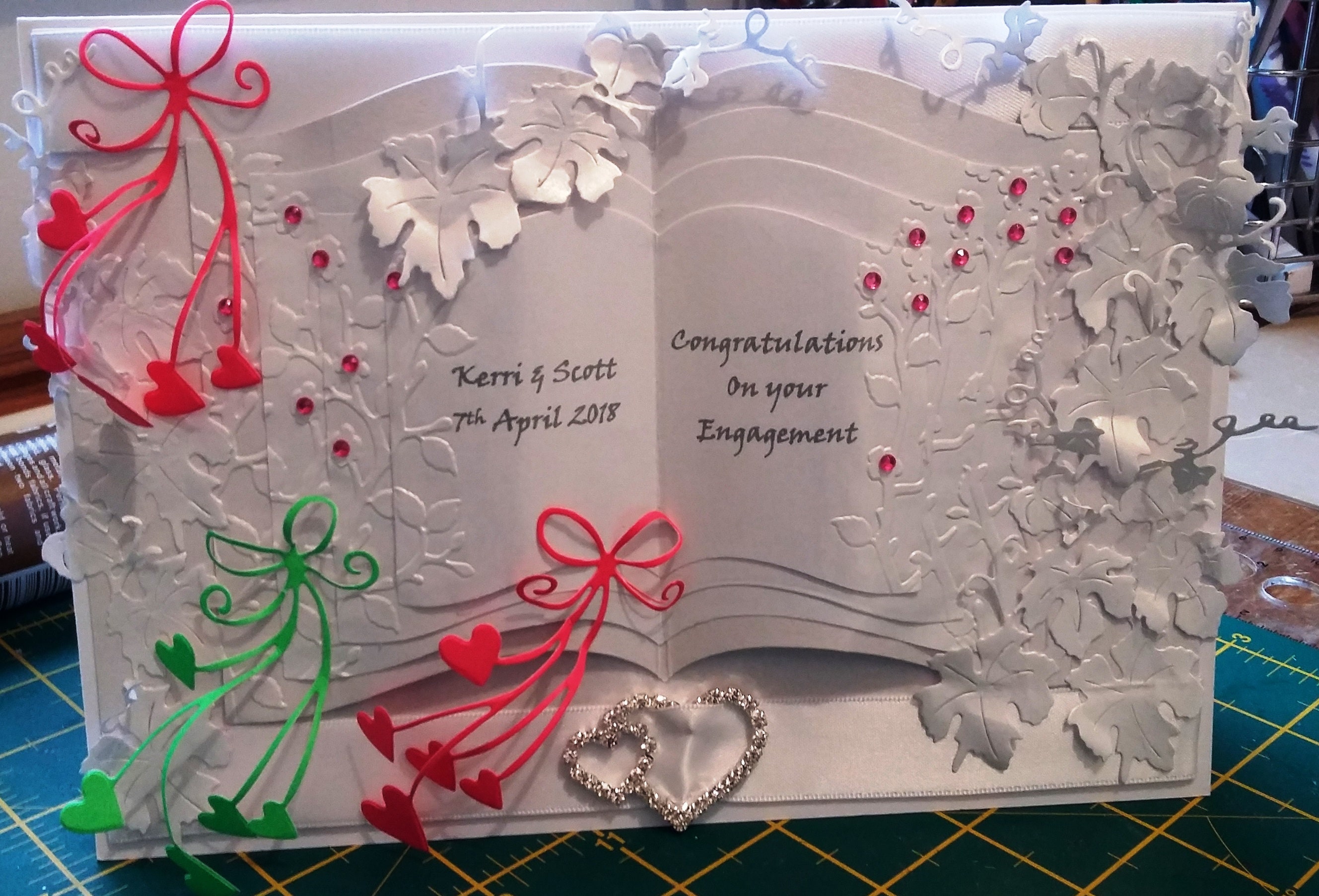 Personalisd "Congratulations on your ENGAGEMENT" Card hand made 