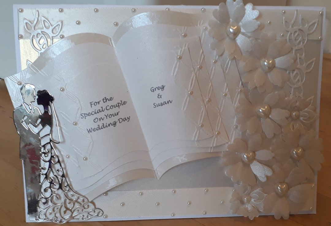 Wedding Card - Handmade and Personalised - Etsy UK