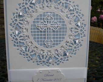 Tarjeta de bautizo/Hecha a mano/Personalizada
