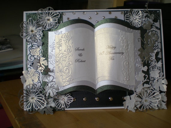 Anniversary Card/10th Tin/Handmade/Personalised