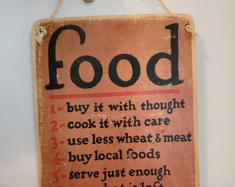 Food- don't waste it decorative plaque