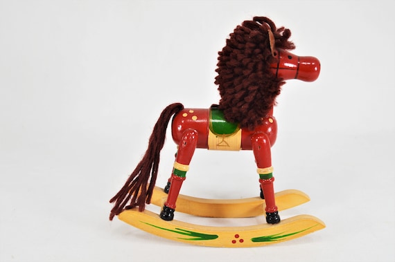 decorative wooden rocking horse