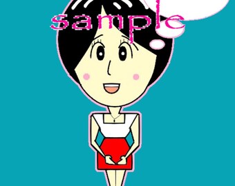 AI Remake Template | Manga-Style Bobblehead Figure | Customizable Speech Bubbles | Anime Otaku Collection PNG