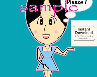 Manga Bobblehead Template | AI Image Generation, Kawaii Avatar (Digital Download)