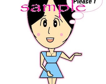 AI Remake Template | Cute Japanese Girl Icon (Black Short Hair, Blue Dress) | Customizable JPG Avatar