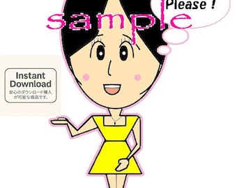 AI Pop Girl Avatar Template | Customizable Manga Icon (Digital Download)